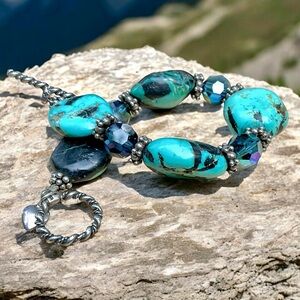 Vintage Sterling & Turquoise Bracelet